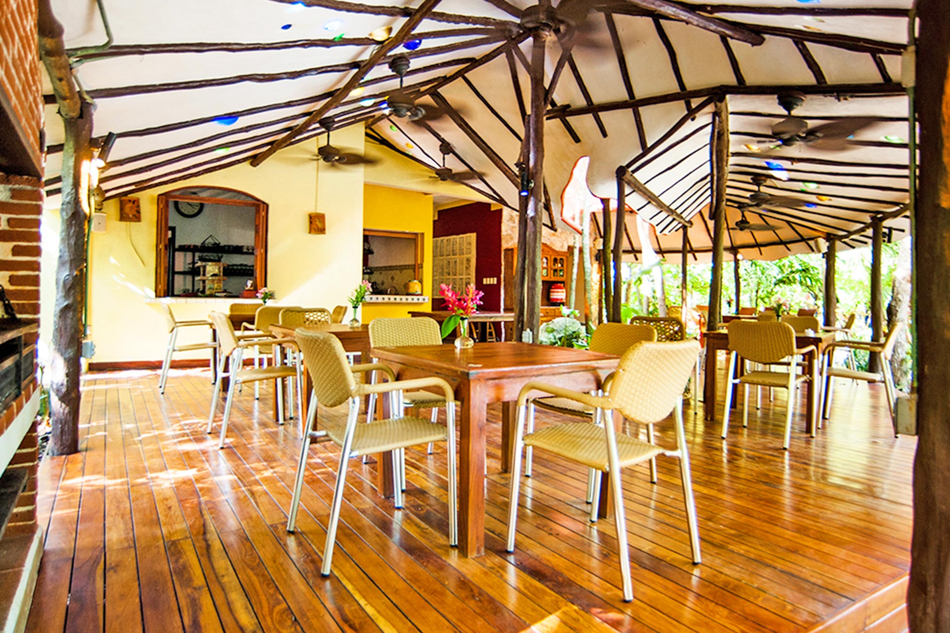 Dining area in the jungle